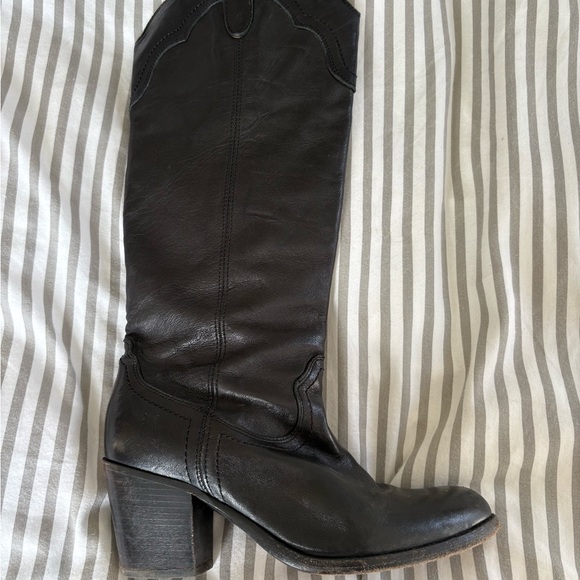 Frye Shoes - Frye Black Leather Heeled Boots